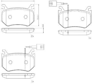 

BREMBO Sada brzdových destiček P 23 184