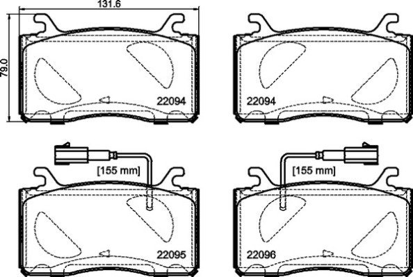 

BREMBO Sada brzdových destiček P 23 187