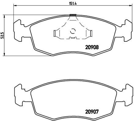 

BREMBO Sada brzdových destiček P 24 019