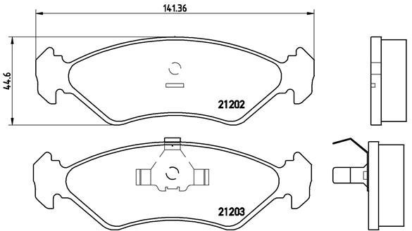 

BREMBO Sada brzdových destiček P 24 028