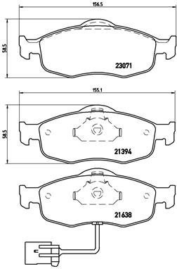 

BREMBO Sada brzdových destiček P 24 034