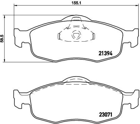 

BREMBO Sada brzdových destiček P 24 037