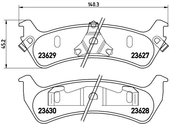 

BREMBO Sada brzdových destiček P 24 042