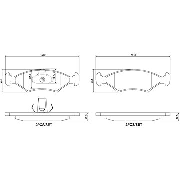 

BREMBO Sada brzdových destiček P 24 043