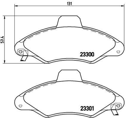 

BREMBO Sada brzdových destiček P 24 045