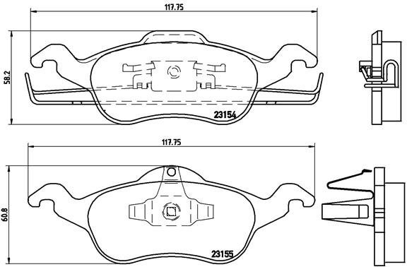 

BREMBO Sada brzdových destiček P 24 046