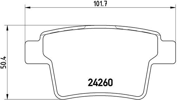 

BREMBO Sada brzdových destiček P 24 063