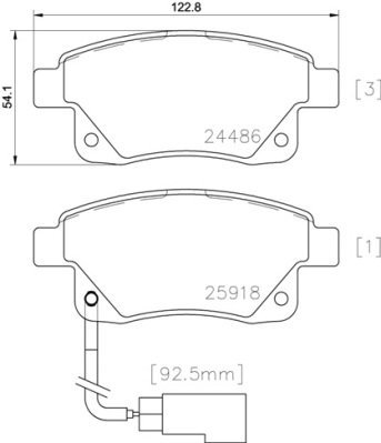 

BREMBO Sada brzdových destiček P 24 066