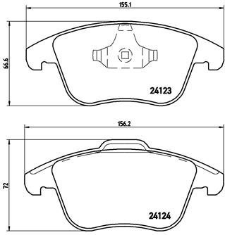 

BREMBO Sada brzdových destiček P 24 076