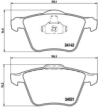 

BREMBO Sada brzdových destiček P 24 077