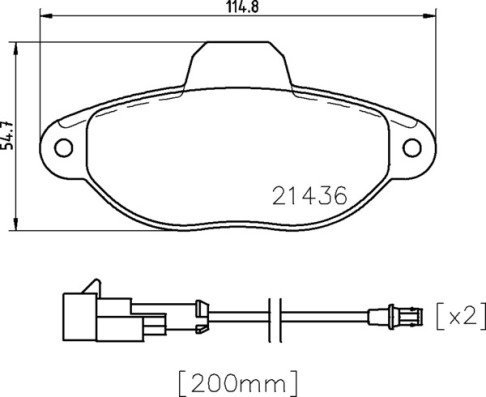 

BREMBO Sada brzdových destiček P 24 147X