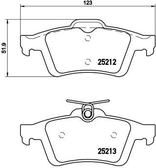 

BREMBO Sada brzdových destiček P 24 148X