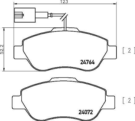 

BREMBO Sada brzdových destiček P 24 150