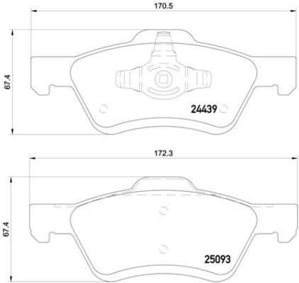 

BREMBO Sada brzdových destiček P 24 159