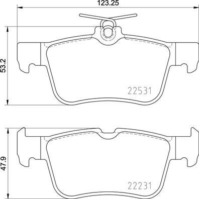 

BREMBO Sada brzdových destiček P 24 175