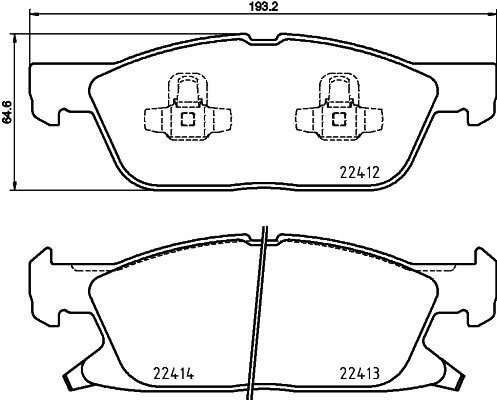 

BREMBO Sada brzdových destiček P 24 188