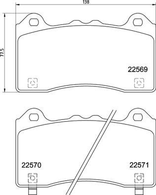 

BREMBO Sada brzdových destiček P 24 202