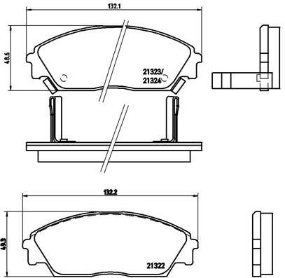 

BREMBO Sada brzdových destiček P 28 016
