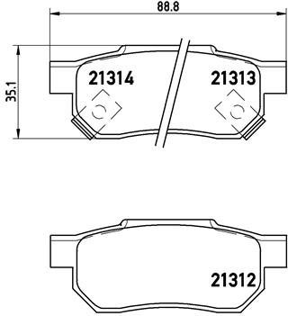 

BREMBO Sada brzdových destiček P 28 017