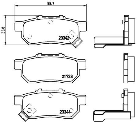 

BREMBO Sada brzdových destiček P 28 025