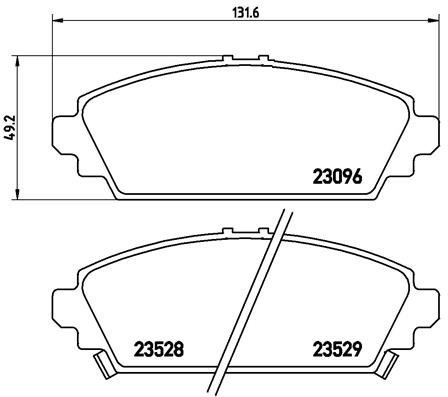 

BREMBO Sada brzdových destiček P 28 031