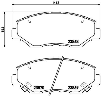 

BREMBO Sada brzdových destiček P 28 035