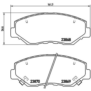 

BREMBO Brzdové destičky P 28 035X