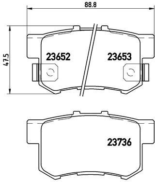 

BREMBO Sada brzdových destiček P 28 039
