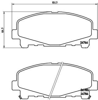 

BREMBO Sada brzdových destiček P 28 043X