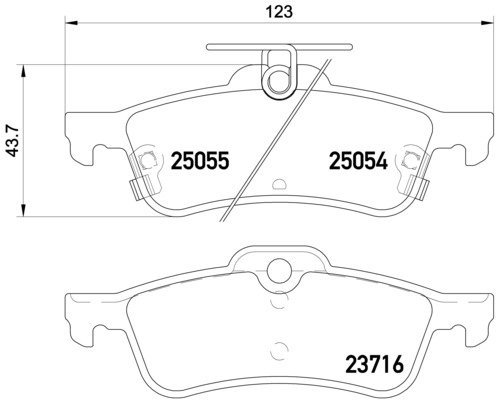 

BREMBO Sada brzdových destiček P 28 070