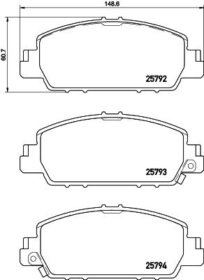 

BREMBO Sada brzdových destiček P 28 077