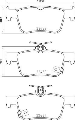 

BREMBO Sada brzdových destiček P 28 089