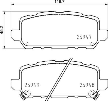 

BREMBO Sada brzdových destiček P 28 090
