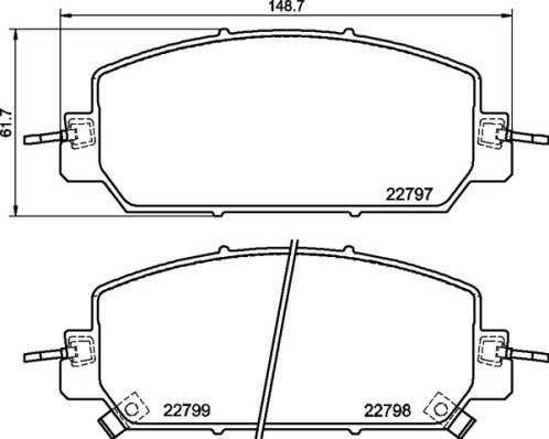 

BREMBO Sada brzdových destiček P 28 098