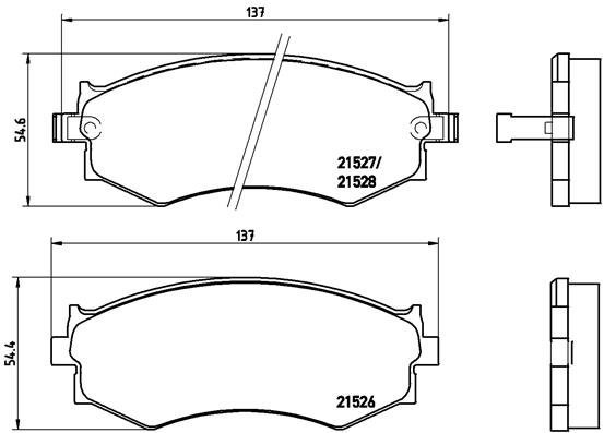 

BREMBO Sada brzdových destiček P 30 002