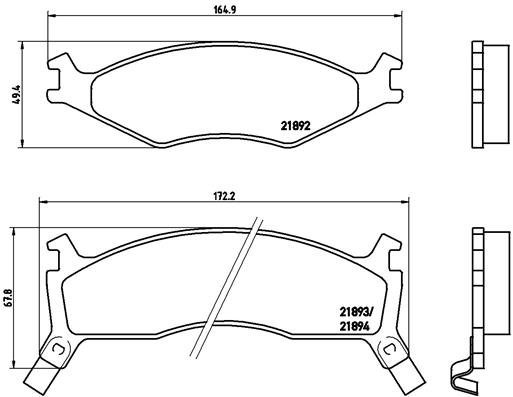 

BREMBO Sada brzdových destiček P 30 006