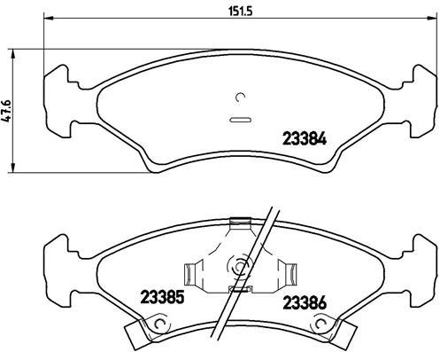 

BREMBO Sada brzdových destiček P 30 009