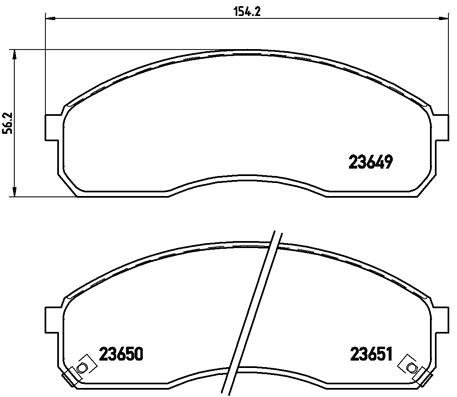

BREMBO Sada brzdových destiček P 30 012