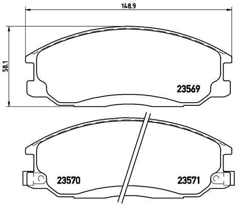 

BREMBO Sada brzdových destiček P 30 013