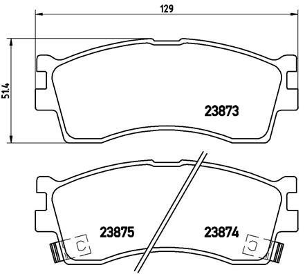 

BREMBO Sada brzdových destiček P 30 016