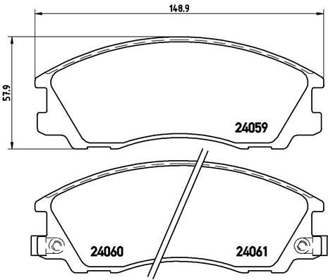

BREMBO Sada brzdových destiček P 30 017