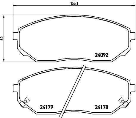 

BREMBO Sada brzdových destiček P 30 019