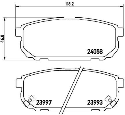 

BREMBO Sada brzdových destiček P 30 023