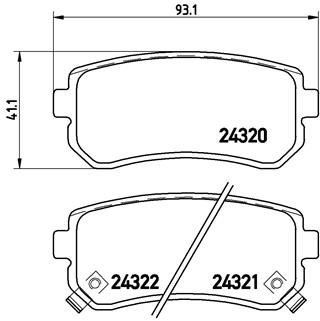 

BREMBO Sada brzdových destiček P 30 025