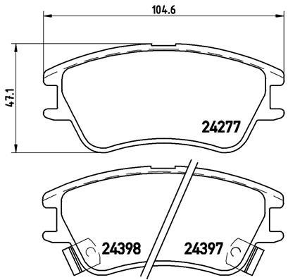 

BREMBO Sada brzdových destiček P 30 027