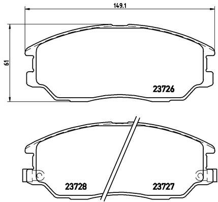 

BREMBO Sada brzdových destiček P 30 028