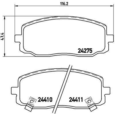 

BREMBO Sada brzdových destiček P 30 032