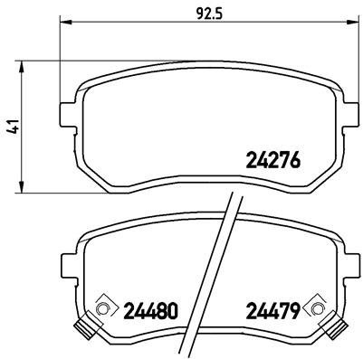 

BREMBO Sada brzdových destiček P 30 033