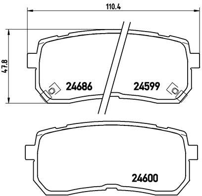 

BREMBO Sada brzdových destiček P 30 035
