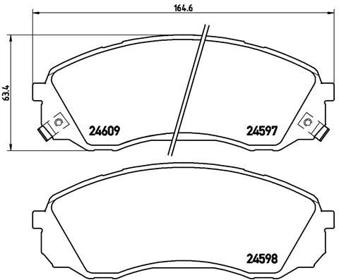 

BREMBO Sada brzdových destiček P 30 041